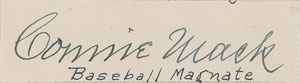 Lot #858 Connie Mack - Image 1