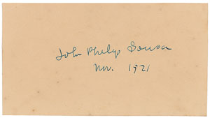 Lot #607 John Philip Sousa - Image 1