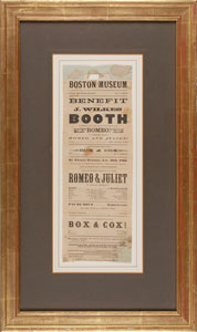 Lot #258 John Wilkes Booth