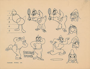 Lot #446 Character model sheets from Chicken a la King - Image 1