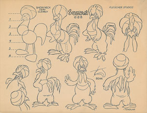 Lot #446 Character model sheets from Chicken a la King - Image 2