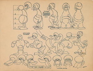 Lot #446 Character model sheets from Chicken a la King - Image 3