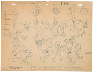 Lot #441 Joik Woofenpoof production drawing from A Car-Tune Portrait - Image 1