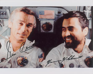 Lot #377  Apollo 17: Cernan and Schmitt - Image 1