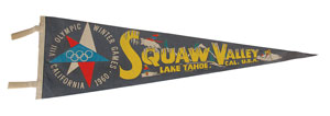 Lot #3116  Squaw Valley 1960 Winter Olympics Pair of Pennants - Image 2