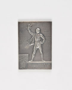 Lot #3011  Paris 1900 Summer Olympics Silvered Bronze Winner’s Medal 'Shooting' - Image 2