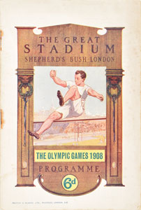 Lot #3036  London 1908 Summer Olympics Program: July 24th Marathon - Image 1