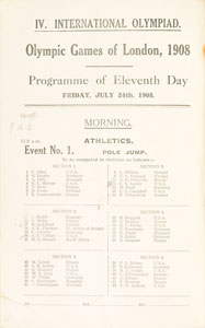 Lot #3036  London 1908 Summer Olympics Program: July 24th Marathon - Image 3