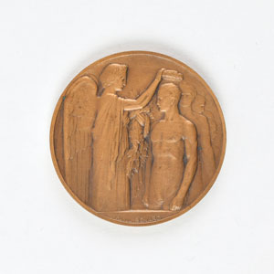 Lot #3047  Paris 1924 Summer Olympics Bronze Participation Medal - Image 1