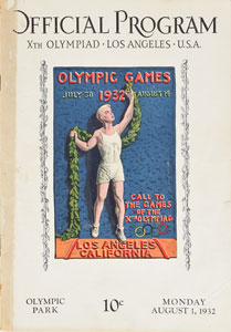 Lot #3068  Los Angeles 1932 Summer Olympics Set of (7) Daily Programs - Image 1