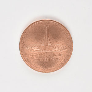 Lot #907  Montreal 1976 Summer Olympics Copper Participation Medal - Image 1