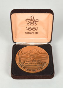 Lot #3165  Calgary 1988 Winter Olympics Bronze Participation Medal - Image 4