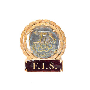 Lot #3122  Rome 1960 Summer Olympics Official 'FIS' Badge - Image 1