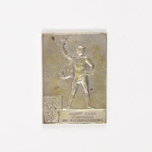 Lot #3008  Paris 1900 Summer Olympics Silvered Bronze Winner's Medal for Gymnastics - Image 1