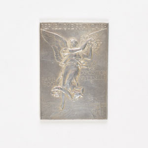 Lot #3010  Paris 1900 Summer Olympics Silver Winner's Medal for Firefighting - Image 1