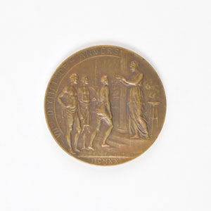 Lot #3045  Antwerp 1920 Summer Olympics Bronze Participation Medal - Image 2
