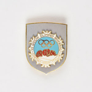 Lot #3106  Cortina 1956 Winter Olympics Guest Badge - Image 1