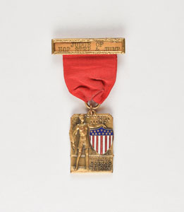 Lot #3057  Amsterdam 1928 Summer Olympics US Track and Field Harvard Trials Badge - Image 1