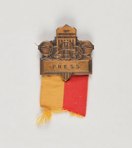 Lot #3066  Los Angeles 1932 Summer Olympics Press Badge - Image 1