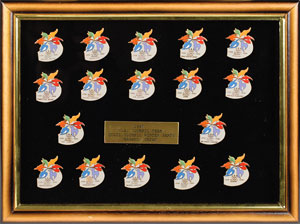 Lot #3212  Seoul 1988, Atlanta 1996, Nagano 1998 Olympics Set of (3) Team USA Framed Pin Displays - Image 2