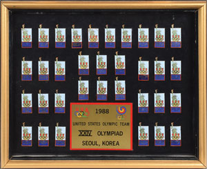 Lot #3212  Seoul 1988, Atlanta 1996, Nagano 1998 Olympics Set of (3) Team USA Framed Pin Displays - Image 3