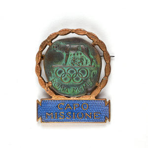 Lot #3128  Rome 1960 Summer Olympics Badge - Image 1