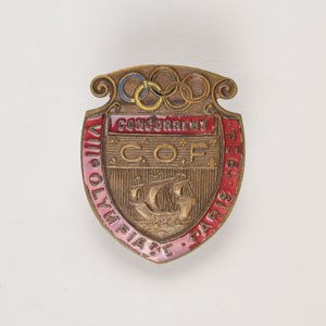 Lot #3050  Paris 1924 Summer Olympics Badge - Image 1