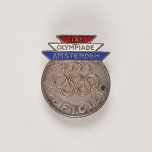 Lot #3058  Amsterdam 1928 Summer Olympics Pair of Badges - Image 1