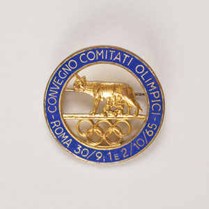 Lot #3133  Rome 1965 Summer Olympics Committee Badge - Image 1
