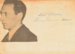 Lot #3232 Paavo Nurmi, Taisto Mäki, Glenn Cunningham Signatures - Image 2