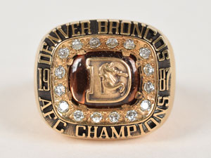 Lot #3237  Denver Broncos 1987 NFL AFC Championship Ring - Image 1
