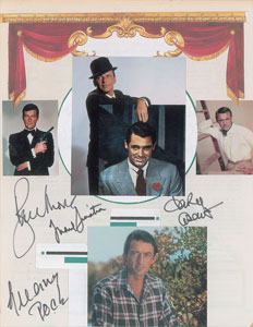 Lot #894 Frank Sinatra, Cary Grant, and Gregory Peck - Image 1