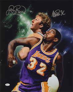 Lot #917 Larry Bird and Magic Johnson