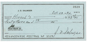 Lot #564 J. D. Salinger