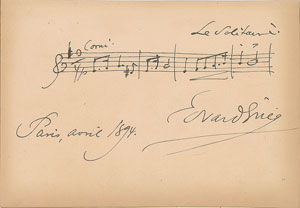 Lot #613 Edvard Grieg - Image 1