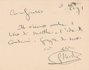 Lot #625 Giuseppe Verdi - Image 1