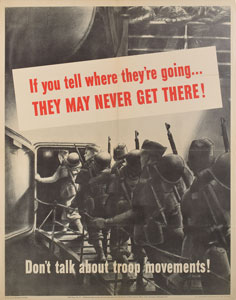 Lot #146  WWII 'Careless Talk' Posters - Image 1