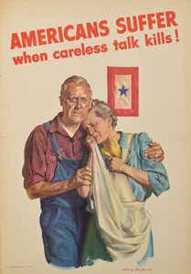 Lot #146  WWII 'Careless Talk' Posters - Image 3
