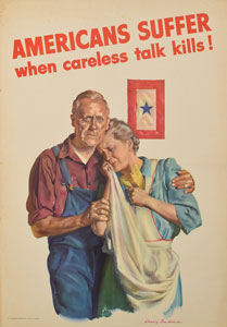 Lot #383  WWII 'Careless Talk' Posters - Image 3