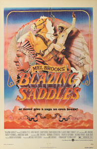 Lot #4331  Blazing Saddles Poster Signed by Wilder and Brooks - Image 1