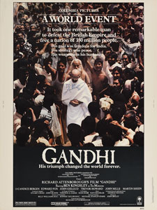 Lot #4467 Ben Kingsley Signed Gandhi Poster - Image 1