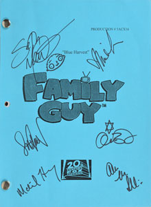 Lot #4462  Family Guy Cast-Signed Script - Image 1