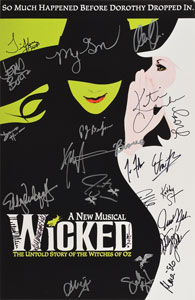 Lot #4477  Wicked Cast-Signed Mini Poster - Image 1