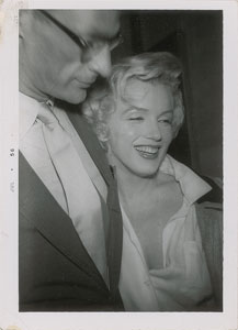 Lot #4314 Marilyn Monroe Set of (3) Vintage Candid Photographs With Arthur Miller - Image 3