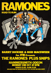 Lot #4218  Ramones 'Road to Ruin' Poster - Image 1
