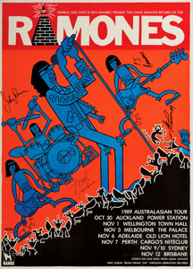 Lot #4220  Ramones Australia 1991 Signed Poster - Image 1