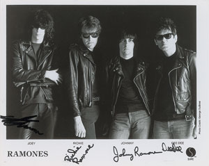 Lot #4227  Ramones Signed Photograph - Image 1