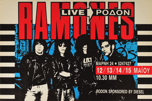 Lot #4224  Ramones Lyceum In the Strand and 1989 Greece Mini Posters - Image 1