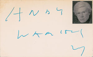 Lot #4542 Andy Warhol Signature - Image 1