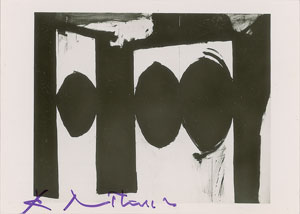 Lot #4536 Robert Motherwell Pair of Signed Postcards - Image 2